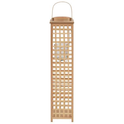 vidaXL Hanging Candle Lantern Holder Bamboo Natural