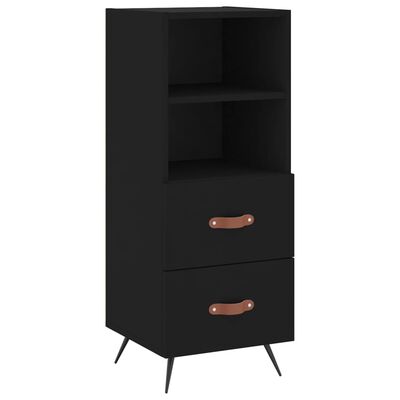 vidaXL Highboard Black 34.5x34x180 cm Engineered Wood