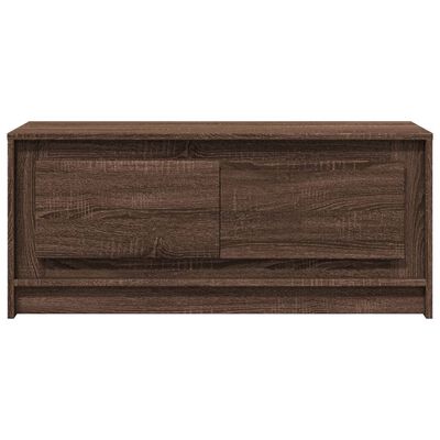 vidaXL Coffee Table with LED Lights Brown Oak Engineered Wood