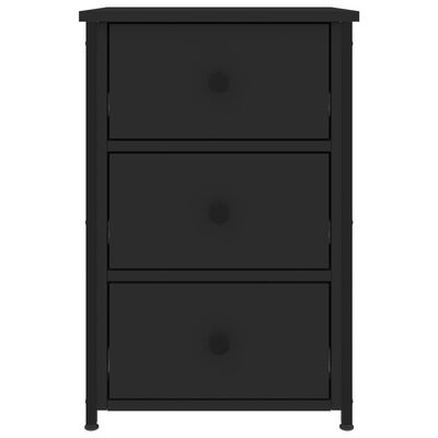 vidaXL Bedside Cabinet Black 40x36x60 cm Engineered Wood