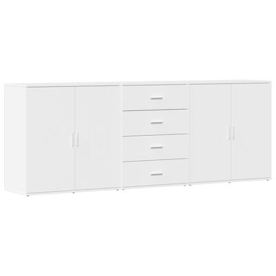 vidaXL Sideboards 3 pcs White Engineered Wood