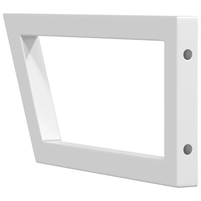 vidaXL Shelf Brackets for Washbasin 2 pcs White Trapezium Steel