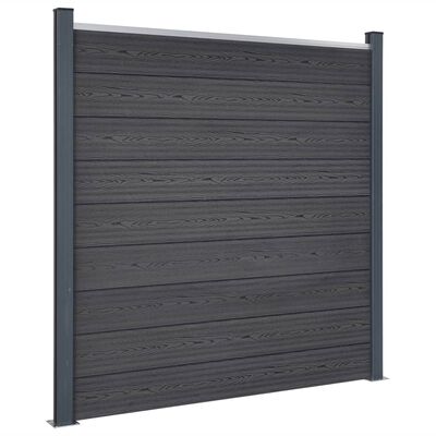 vidaXL Fence Panel Set Grey 699x186 cm WPC