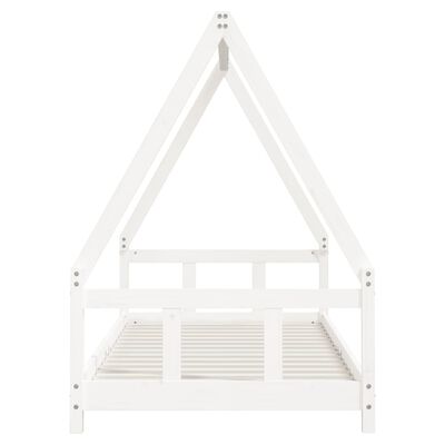 vidaXL Kids Bed Frame White 90x200 cm Solid Wood Pine