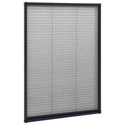 vidaXL Plisse Insect Screen for Windows Aluminium Anthracite 80x120 cm