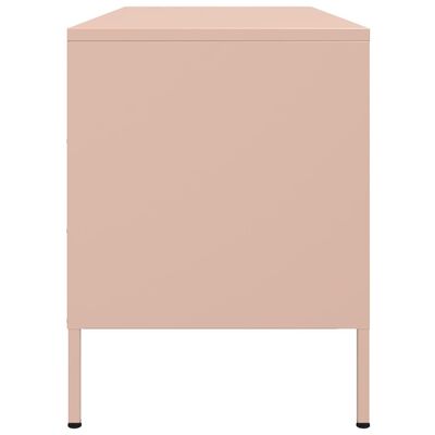 vidaXL TV Cabinet Pink 100.5x39x50.5 cm Steel