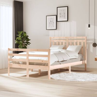 vidaXL Bed Frame without Mattress Small Double Solid Wood