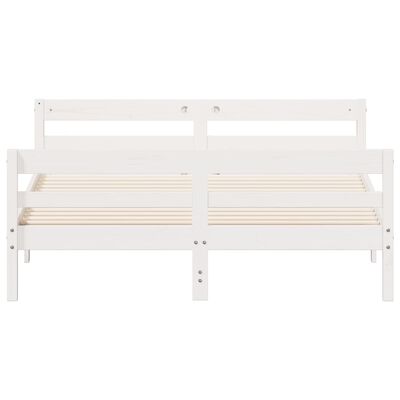 vidaXL Bed Frame without Mattress White 140x200 cm Solid Wood Pine