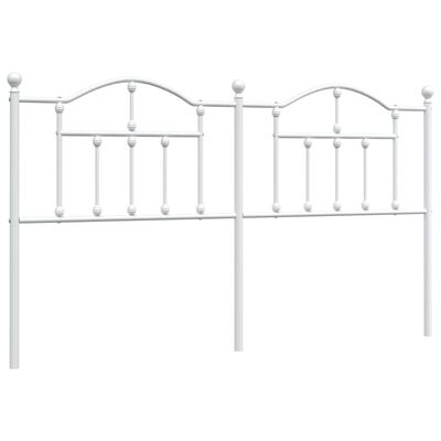 vidaXL Metal Headboard White 160 cm