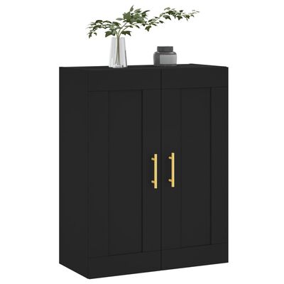 vidaXL Wall Mounted Cabinet Black 69.5x34x90 cm Engineered Wood