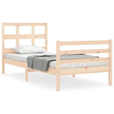 vidaXL Bed Frame without Mattress 90x200 cm Solid Wood