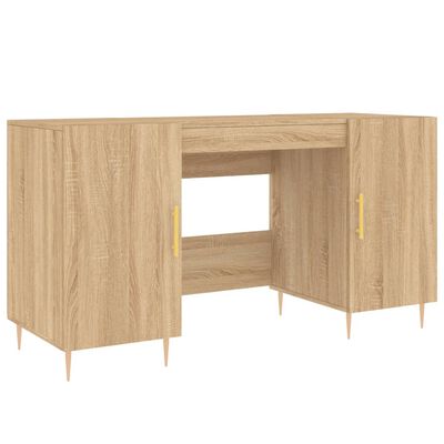 vidaXL Desk Sonoma Oak 140x50x75 cm Engineered Wood