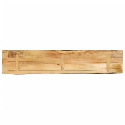 vidaXL Table Top 140x30x3.8 cm Live Edge Solid Wood Rough Mango