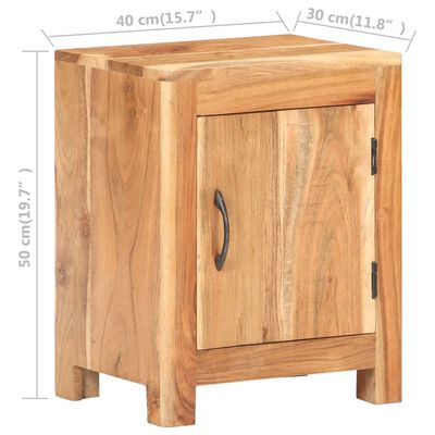 vidaXL Bedside Cabinet 40x30x50 cm Solid Acacia Wood