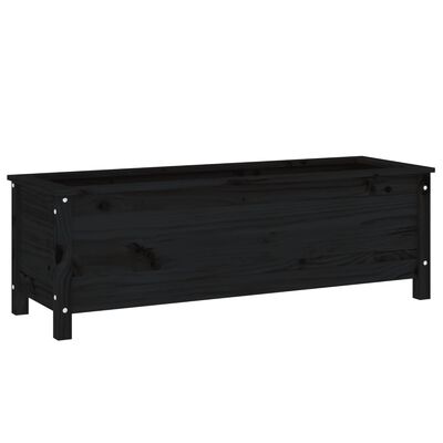 vidaXL Garden Raised Bed Black 119.5x40x39 cm Solid Wood Pine