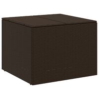 vidaXL Garden Storage Box Brown 291L Poly Rattan