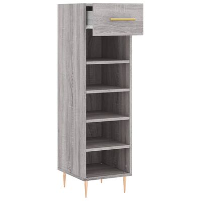 vidaXL Shoe Cabinet Grey Sonoma 30x35x105 cm Engineered Wood