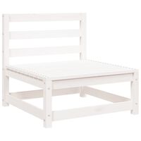vidaXL Garden Sofa Armless White 70x70x67 cm Solid Wood Pine