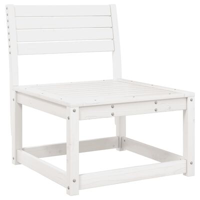 vidaXL Garden Sofa White Solid Wood Pine