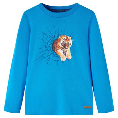 Kids' T-shirt with Long Sleeves Cobalt Blue 140