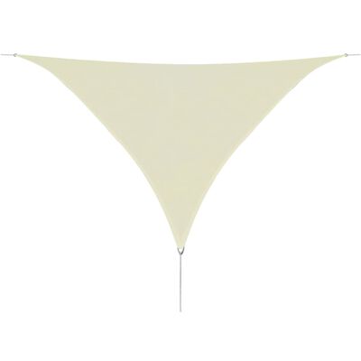 vidaXL Sunshade Sail HDPE Triangular 5x5x5 m Cream