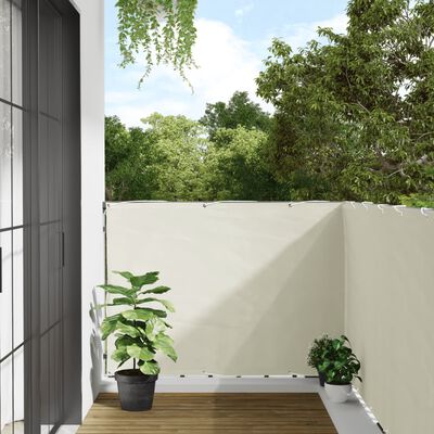 vidaXL Balcony Privacy Screen White 400x120 cm PVC