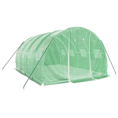 vidaXL Greenhouse with Steel Frame Green 12 m² 4x3x2 m