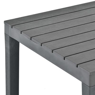 vidaXL Garden Table Anthracite 78x78x72 cm Plastic