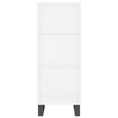 vidaXL Highboard High Gloss White 34.5x32.5x180 cm Engineered Wood