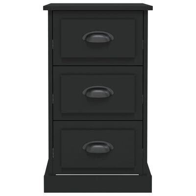 vidaXL Bedside Cabinet Black 39x39x67 cm Engineered Wood