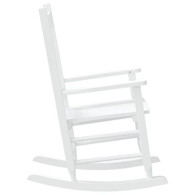 vidaXL Rocking Chair for Children White Solid Wood Poplar