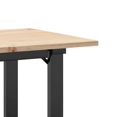 vidaXL Dining Table O-Frame 100x50x75 cm Solid Wood Pine and Cast Iron