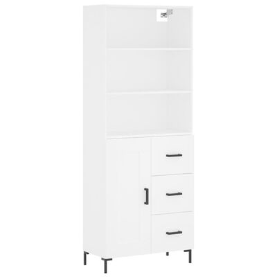 vidaXL Highboard White 69.5x34x180 cm Engineered Wood