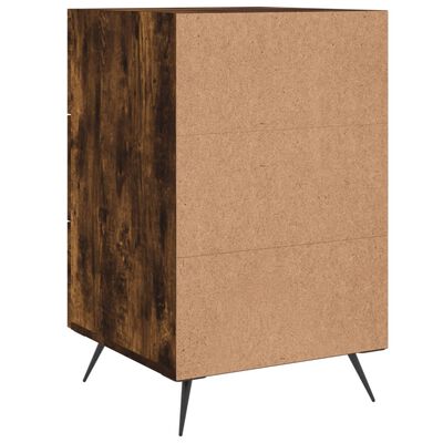 vidaXL Bedside Cabinet Smoked Oak 40x40x66 cm Engineered Wood