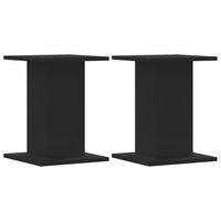 vidaXL Speaker Stands 2 pcs Black 30x30x40 cm Engineered Wood