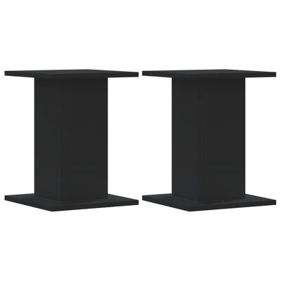 vidaXL Speaker Stands 2 pcs Black 30x30x40 cm Engineered Wood