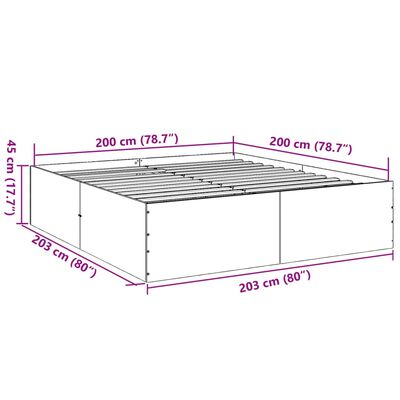 vidaXL Bed Frame without Mattress Sonoma Oak 200x200 cm