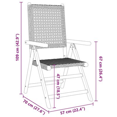 vidaXL Garden Chairs 2 pcs Beige Solid Wood Acacia and Poly Rattan