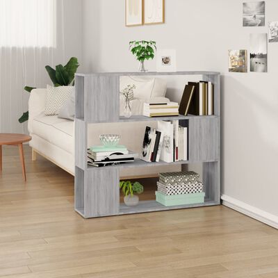 vidaXL Book Cabinet/Room Divider Grey Sonoma 100x24x94 cm