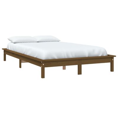 vidaXL Bed Frame without Mattress Honey Brown 140x200 cm Solid Wood