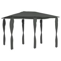 vidaXL Gazebo with Post Covers 3x4x2.6 m Anthracite 160 g/m²