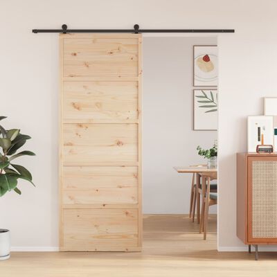 vidaXL Barn Door 80x208 cm Solid Wood Pine