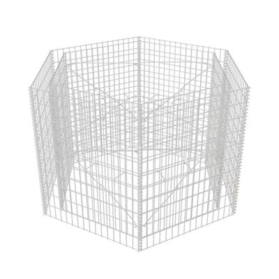 vidaXL Hexagonal Gabion Raised Bed 160x140x100 cm