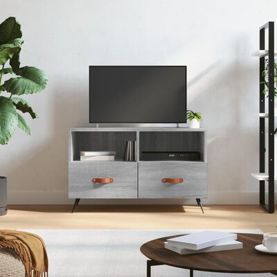 vidaXL TV Cabinet Grey Sonoma 80x36x50 cm Engineered Wood