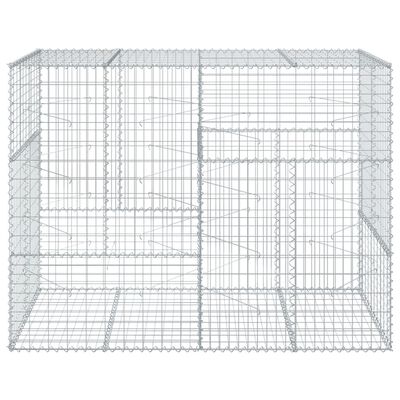 vidaXL Gabion Basket with Cover 200x100x150 cm Galvanised Iron