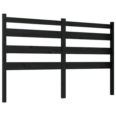 vidaXL Bed Headboard Black 206x4x100 cm Solid Wood Pine