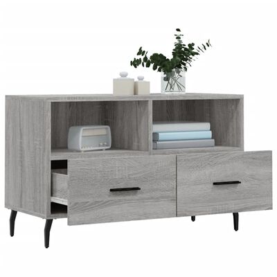 vidaXL TV Cabinet Grey Sonoma 80x36x50 cm Engineered Wood