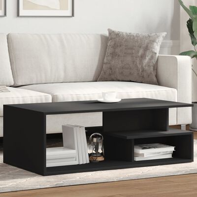 vidaXL Coffee Table Black 102x55x35 cm Engineered Wood