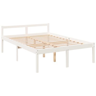 vidaXL Senior Bed without Mattress White Small Double Solid Wood