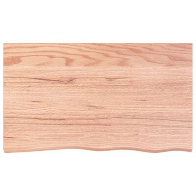 vidaXL Table Top Light Brown 100x60x2 cm Treated Solid Wood Oak